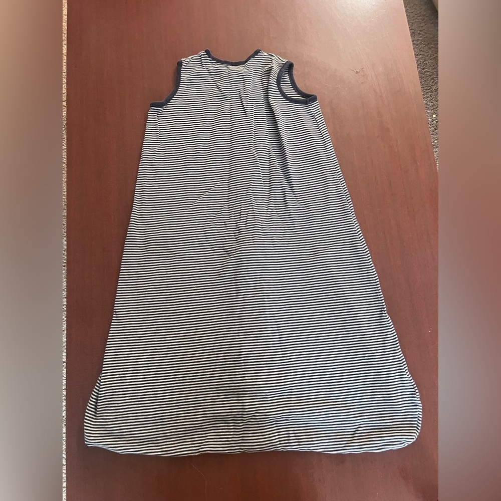 Burt's Bees Baby Navy and White Striped Sleep Sack - Picture 3 of 3